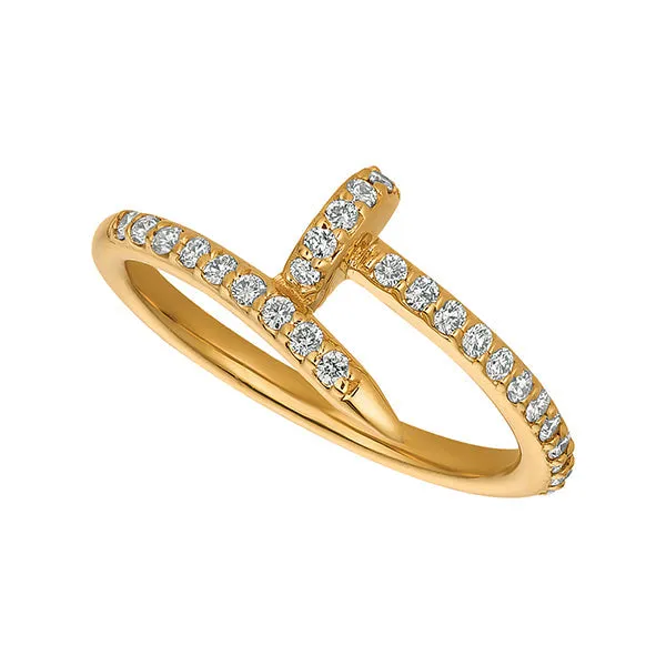 DIAMOND NAIL RING 14K GOLD (0.3 CTW)