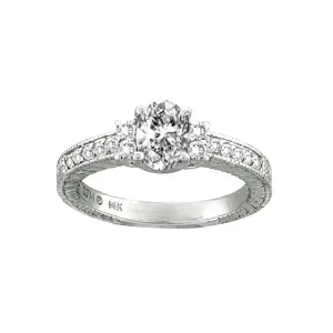 DIAMOND OVAL RING 14K GOLD (1 CTW)