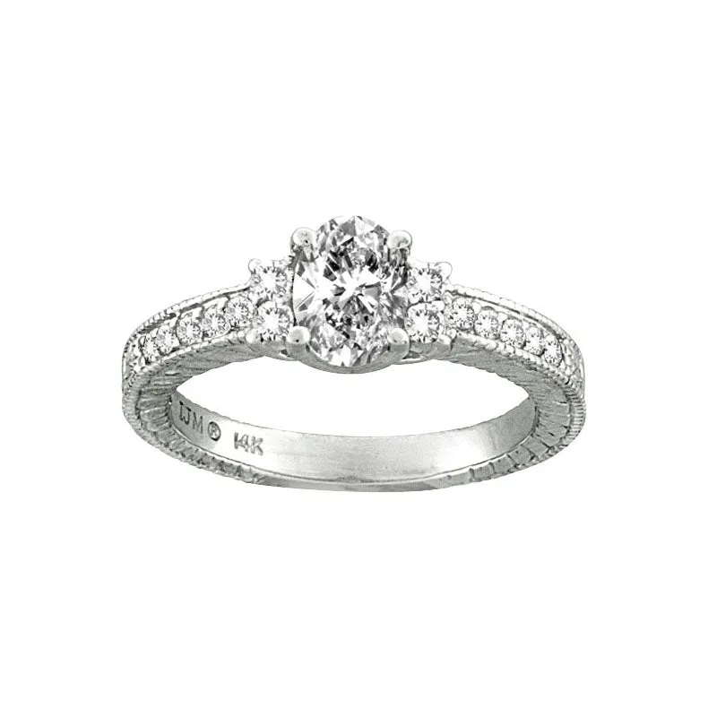 DIAMOND OVAL RING 14K GOLD (1 CTW)