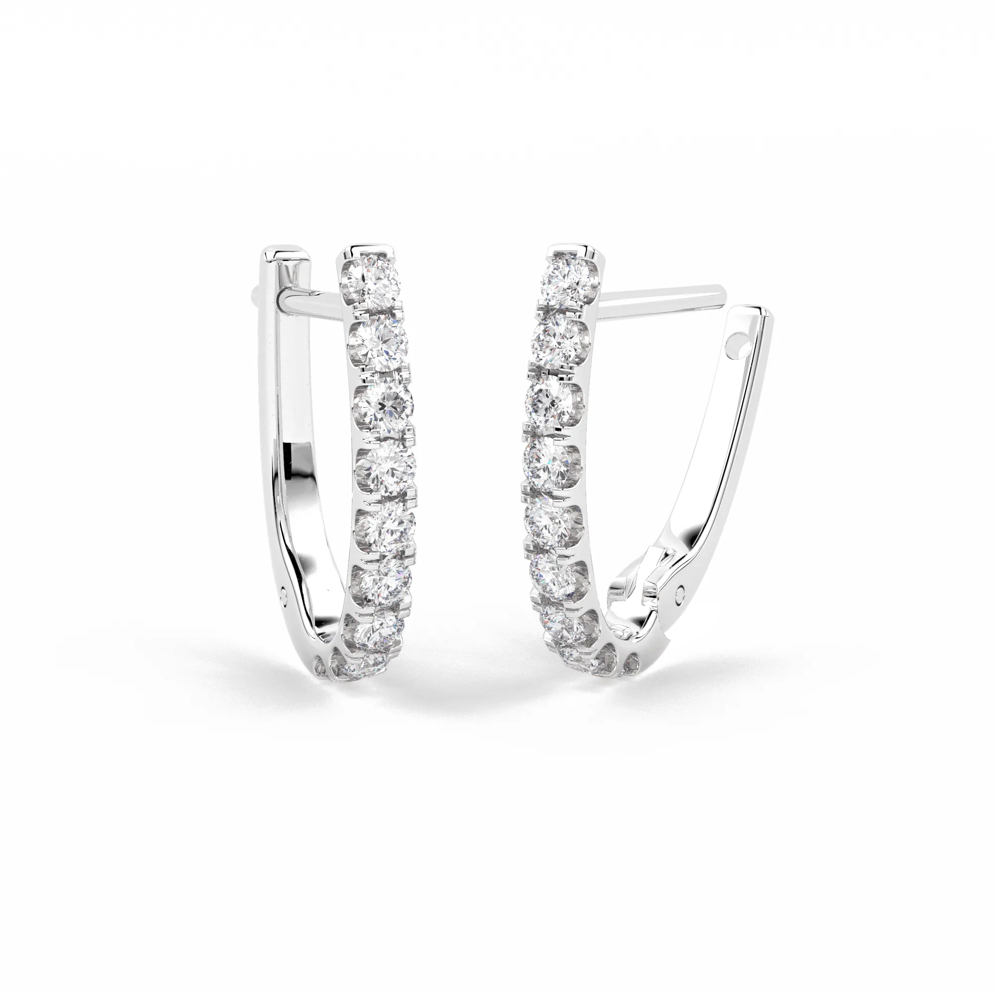 Diamond Pave Huggie Earrings / Diamond Huggies / 14k Solid Gold Huggie Earrings / Tiny Huggie Earrings / 1MM Diamond Hoop Earrings / Gift For Her