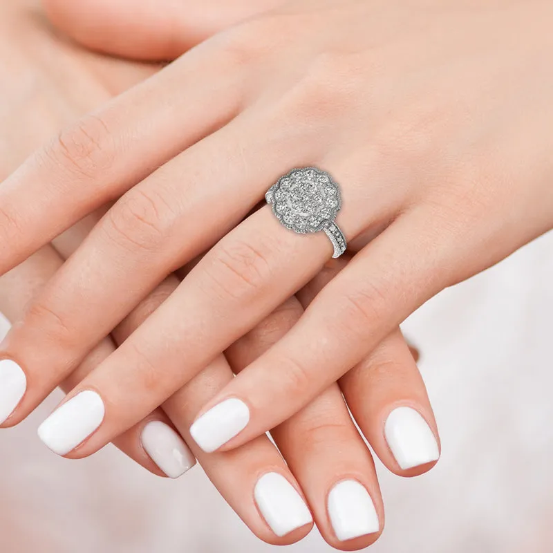 DIAMOND RING 14K GOLD (1 CTW) 4