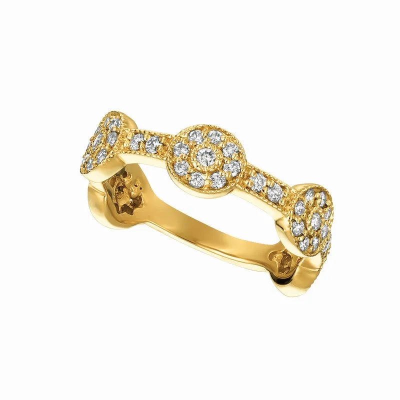 DIAMOND ROUND RING 14K GOLD (0.65 CTW)