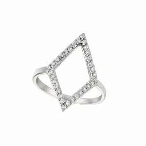 DIAMOND-SHAPED DIAMOND RING 14K GOLD (0.22 CTW)