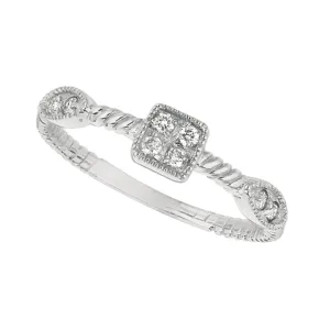 DIAMOND SQUARE & MARQUISE SHAPE RING 14K GOLD (0.15 CTW)