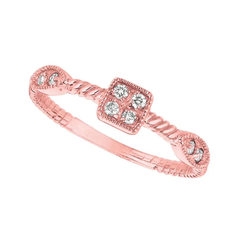 DIAMOND SQUARE & MARQUISE SHAPE RING 14K GOLD (0.15 CTW)