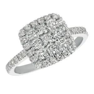 DIAMOND SQUARE RING 14K GOLD (1 CTW)