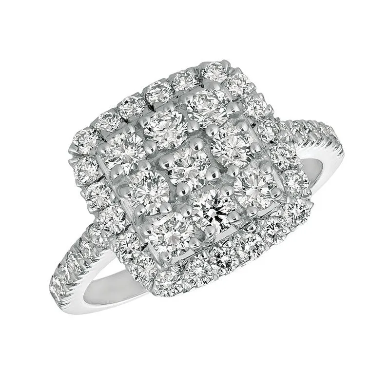 DIAMOND SQUARE RING 14K GOLD (1.25 CTW) 2
