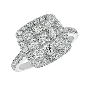 DIAMOND SQUARE RING 14K GOLD (1.25 CTW) 2