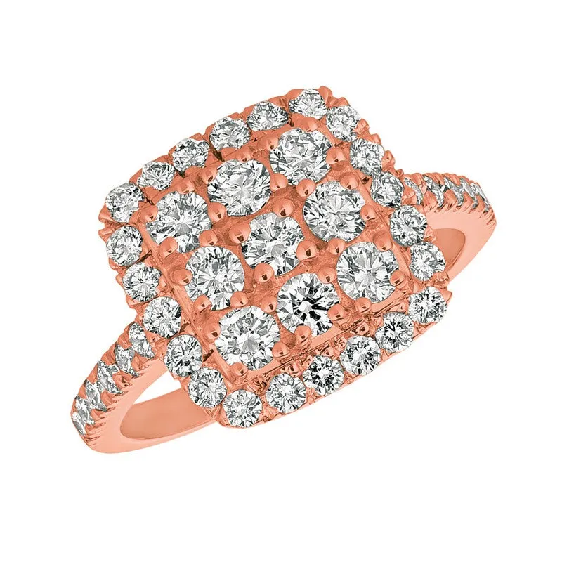 DIAMOND SQUARE RING 14K GOLD (1.25 CTW) 2