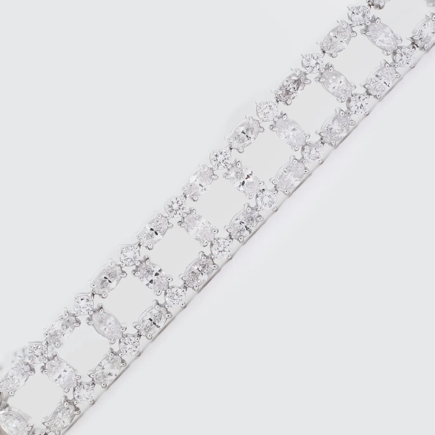 Diamond Tennis Bracelet - 14K White Gold - 10.61ct.