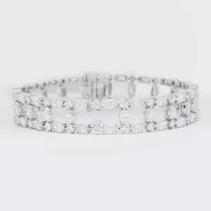 Diamond Tennis Bracelet - 14K White Gold - 10.61ct.