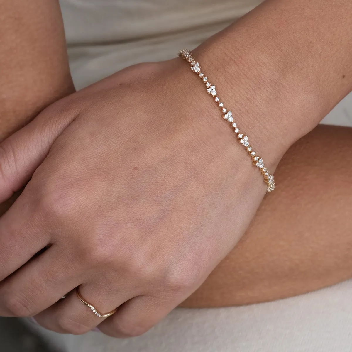 Diamond Trio Tennis Bracelet