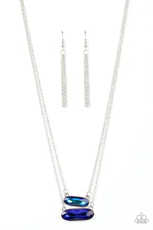 Double Bubble Burst Blue Paparazzi Necklace