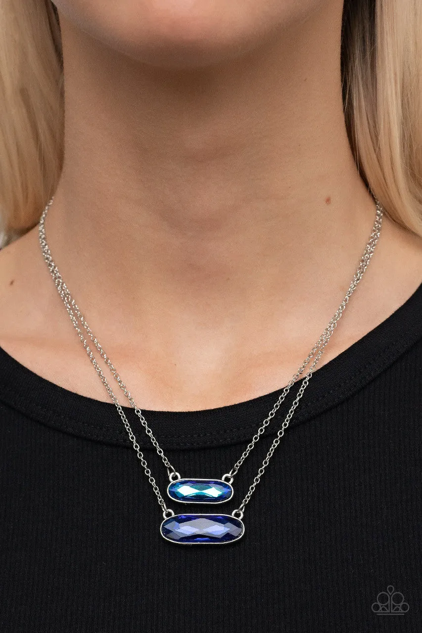 Double Bubble Burst Blue Paparazzi Necklace