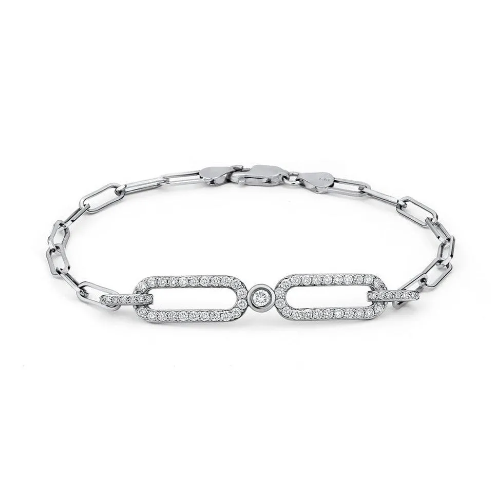 Double Link ID Bracelet BR354-S-YG