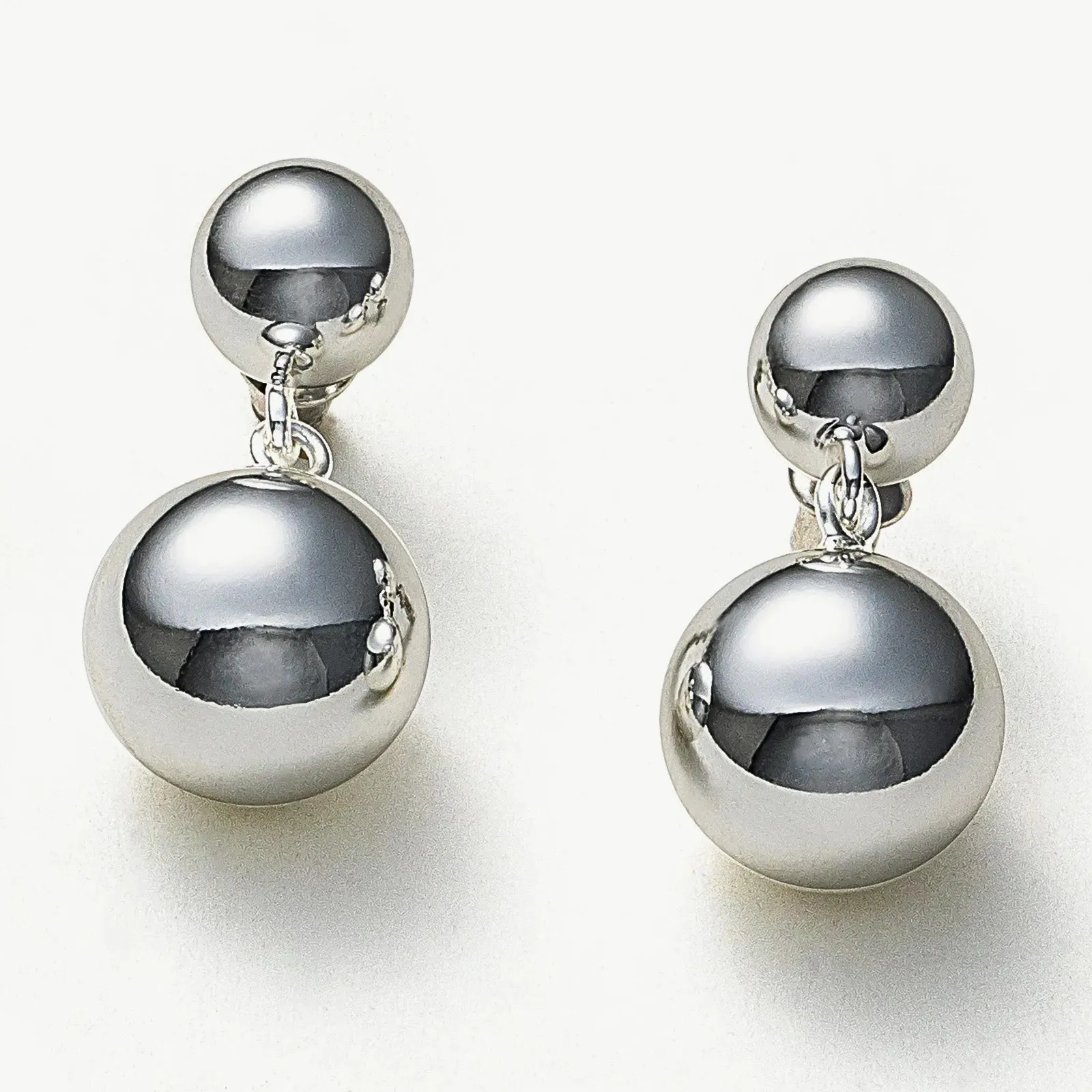 Double Sphere Hoop Earrings