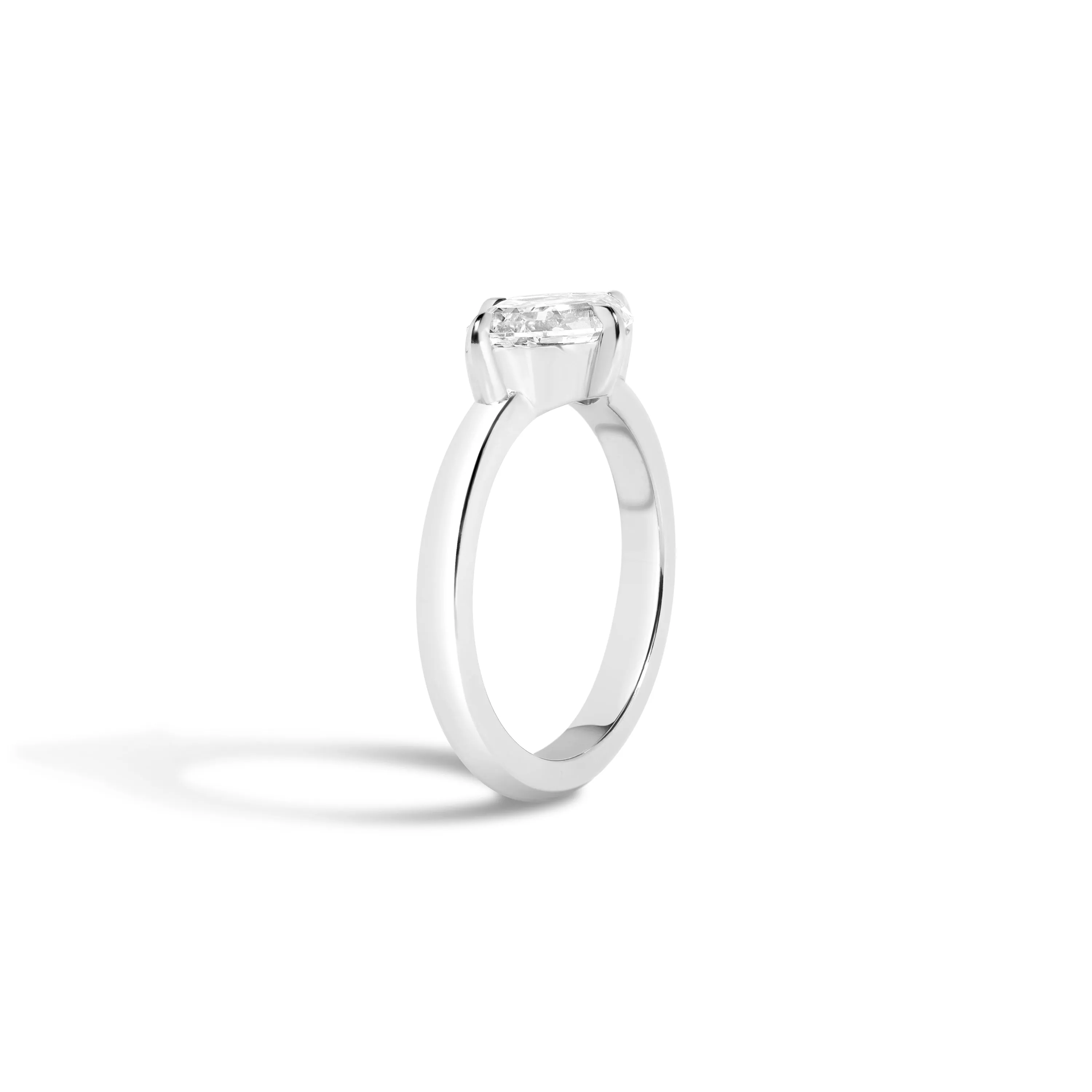 East-West Step Cut Oval Ring