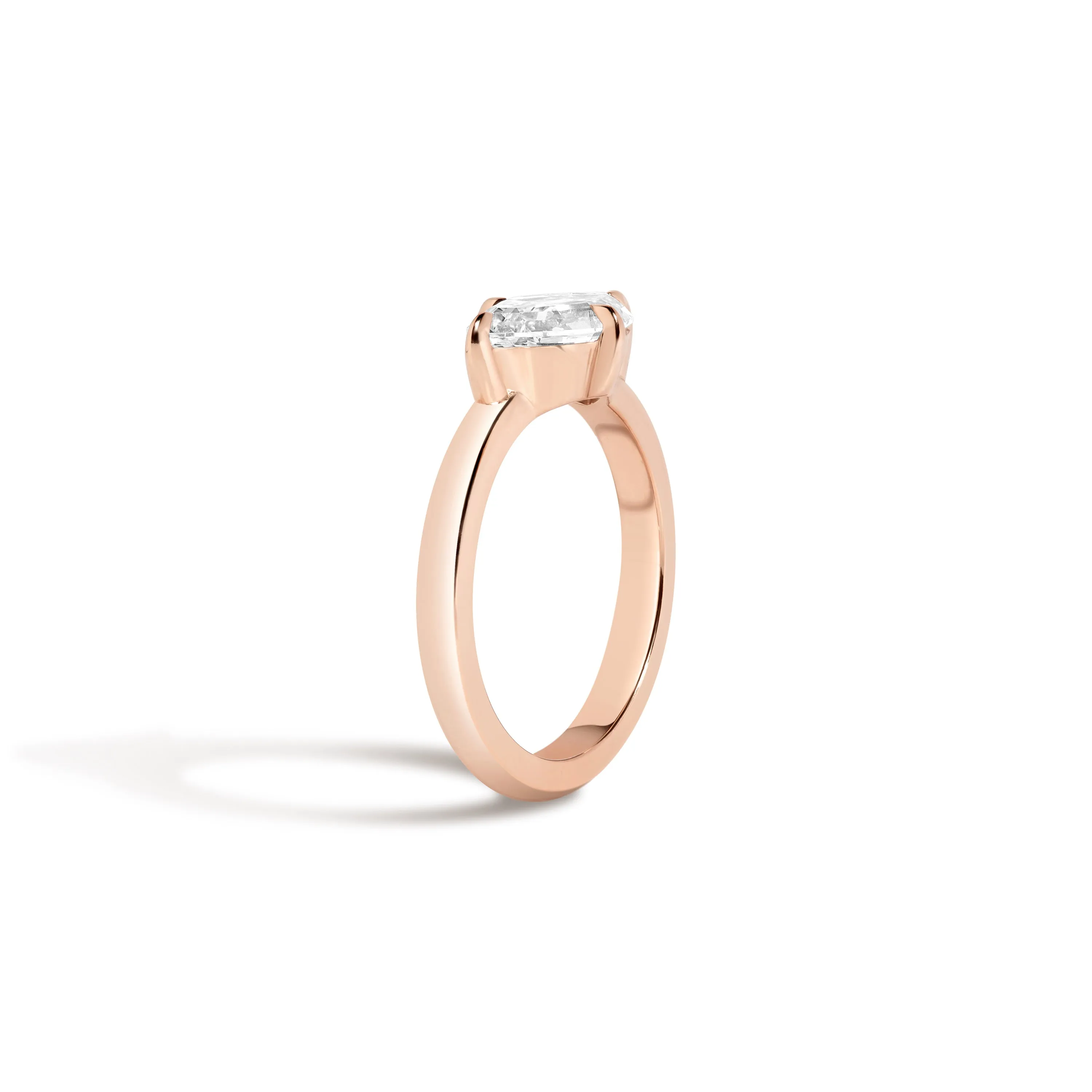 East-West Step Cut Oval Ring