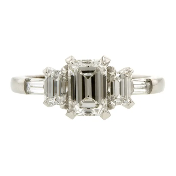 Emerald Cut Diamond Engagement Ring, 1.15ct