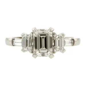Emerald Cut Diamond Engagement Ring, 1.15ct