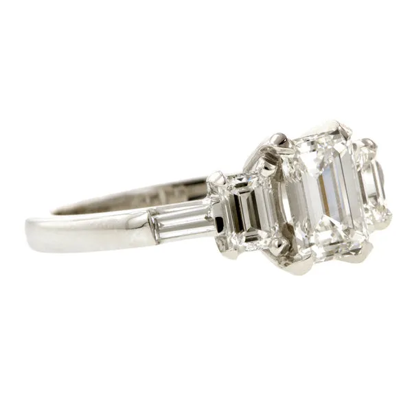 Emerald Cut Diamond Engagement Ring, 1.15ct
