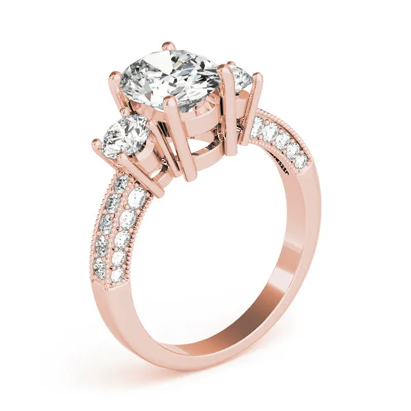 Engagement Rings 3 Stone Oval - TN82944