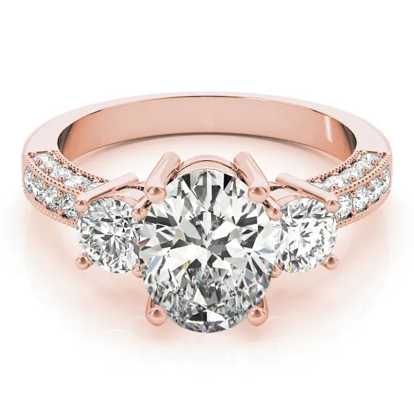 Engagement Rings 3 Stone Oval - TN82944