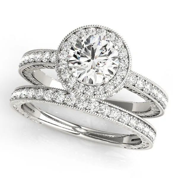 Engagement Rings Halo Round - TN50277-E