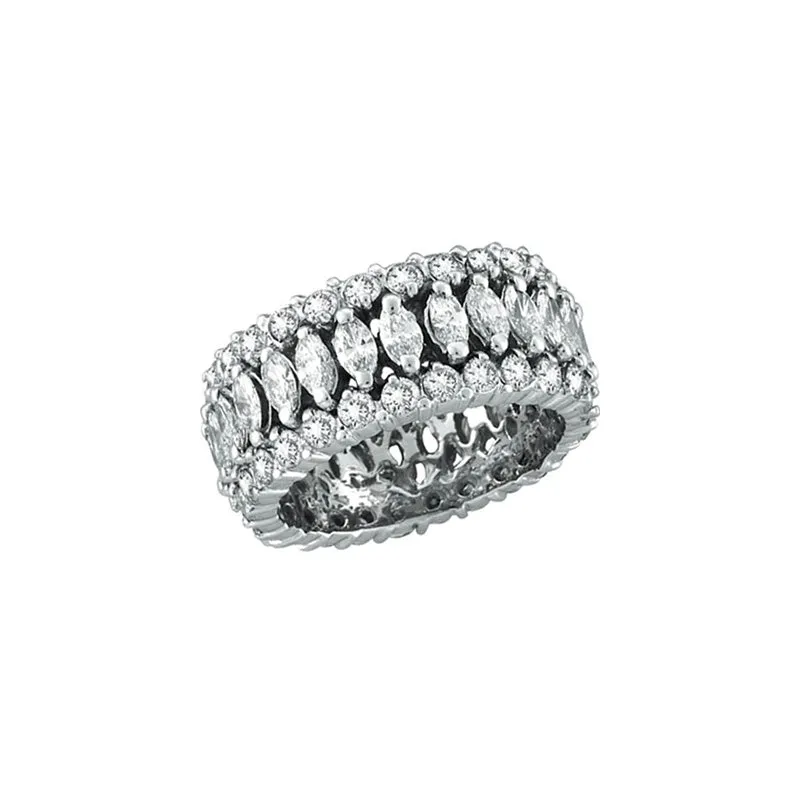 ETERNITY DIAMOND MARQUISE RING, 18K WHITE GOLD 18K GOLD (4.62 CTW)