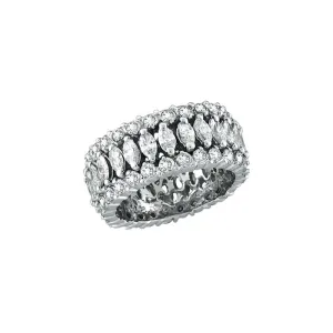 ETERNITY DIAMOND MARQUISE RING, 18K WHITE GOLD 18K GOLD (4.62 CTW)
