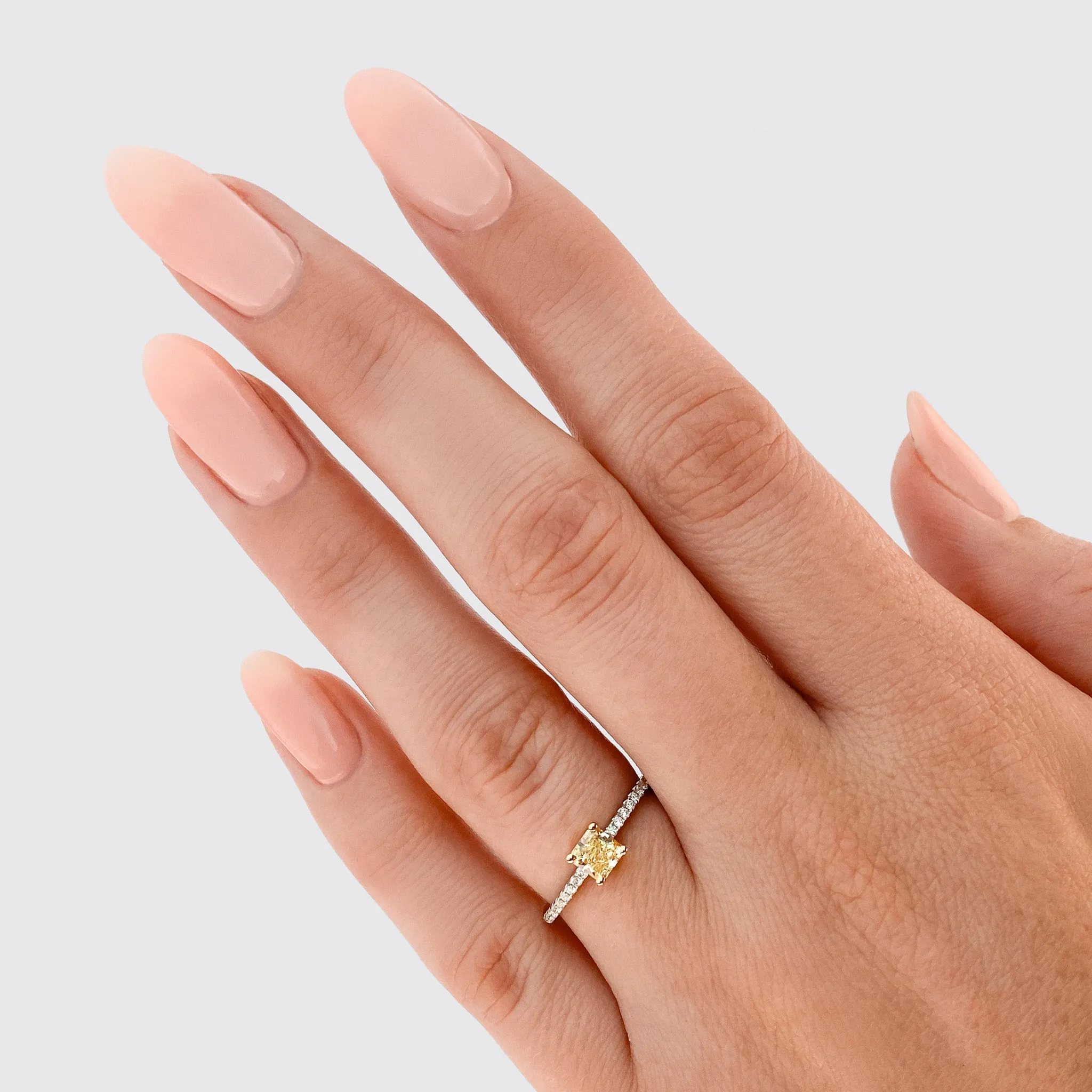 Fancy Yellow My Girl Diamond Microset Ring