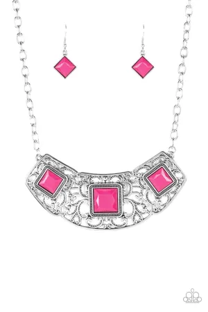 Feeling Inde-PENDANT Pink Paparazzi Necklace