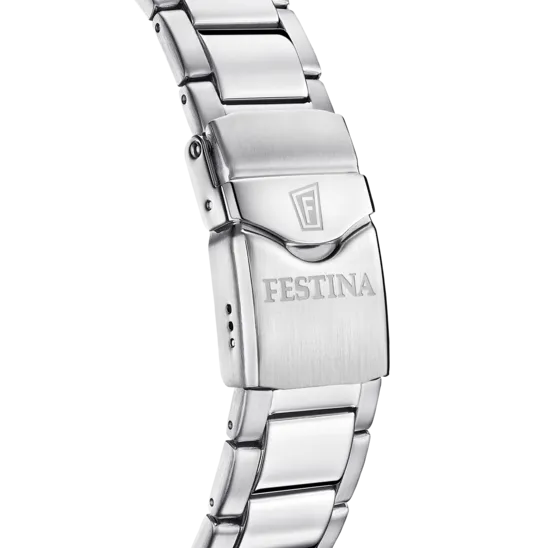 Festina Gents Green Dial Stainless Steel Watch