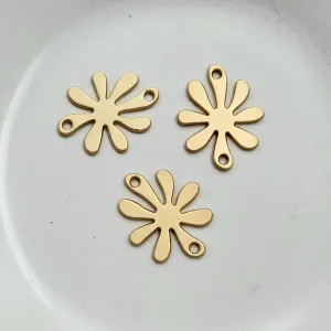Findings - Flower Link Semi Matte Gold