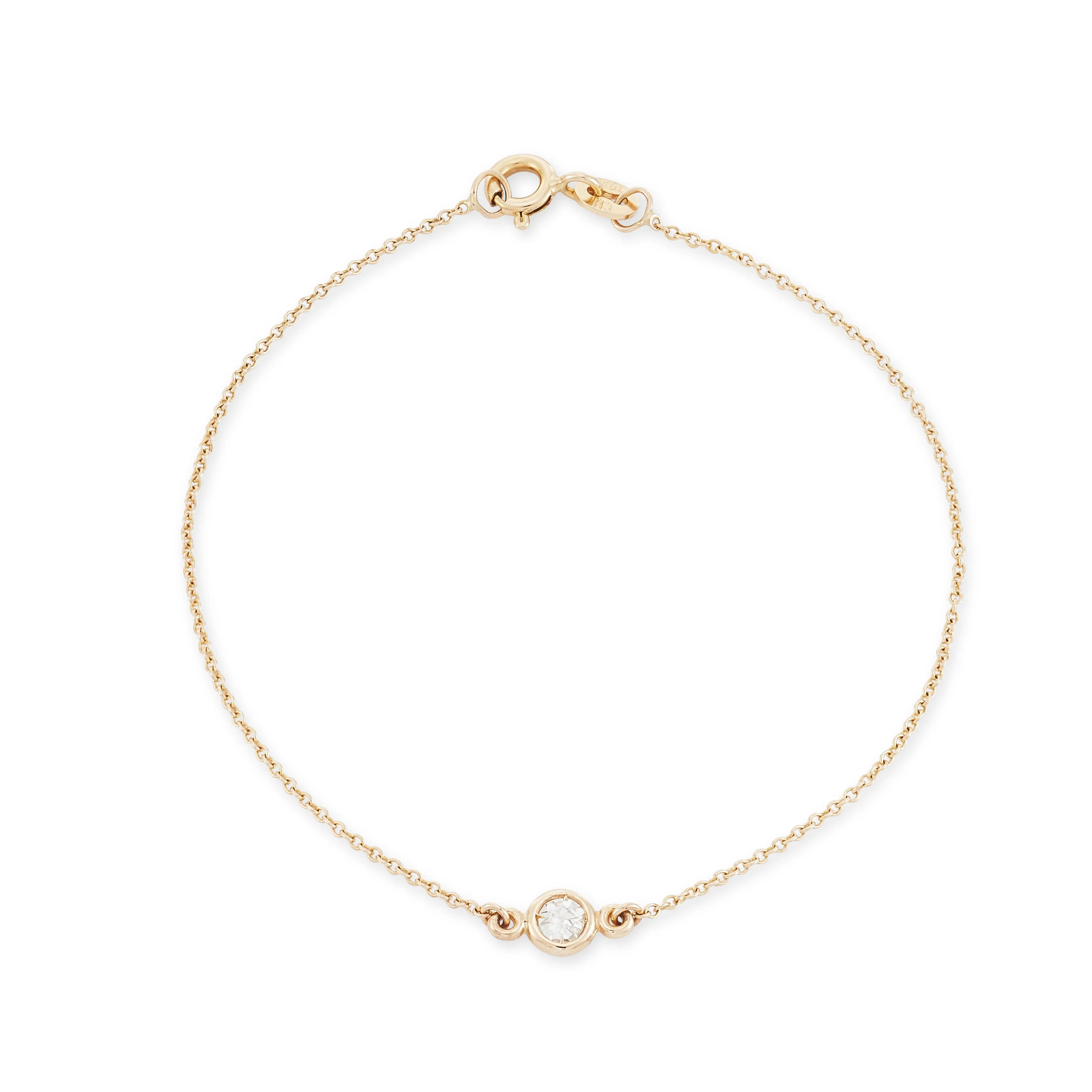 Fine Bezel Repurposed Antique Old European Cut Diamond Chain Bracelet