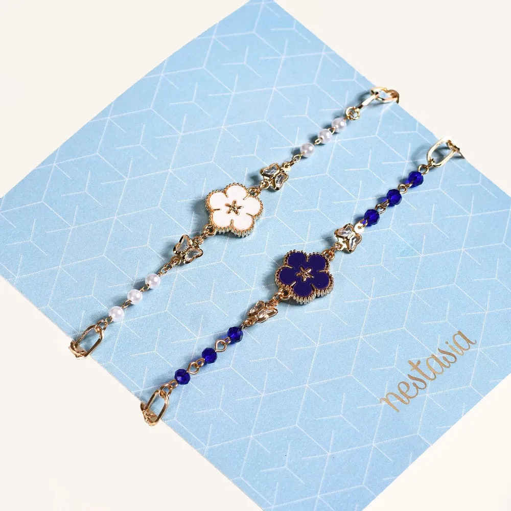 Flora Link Chain Bracelet For Women Set Of 2