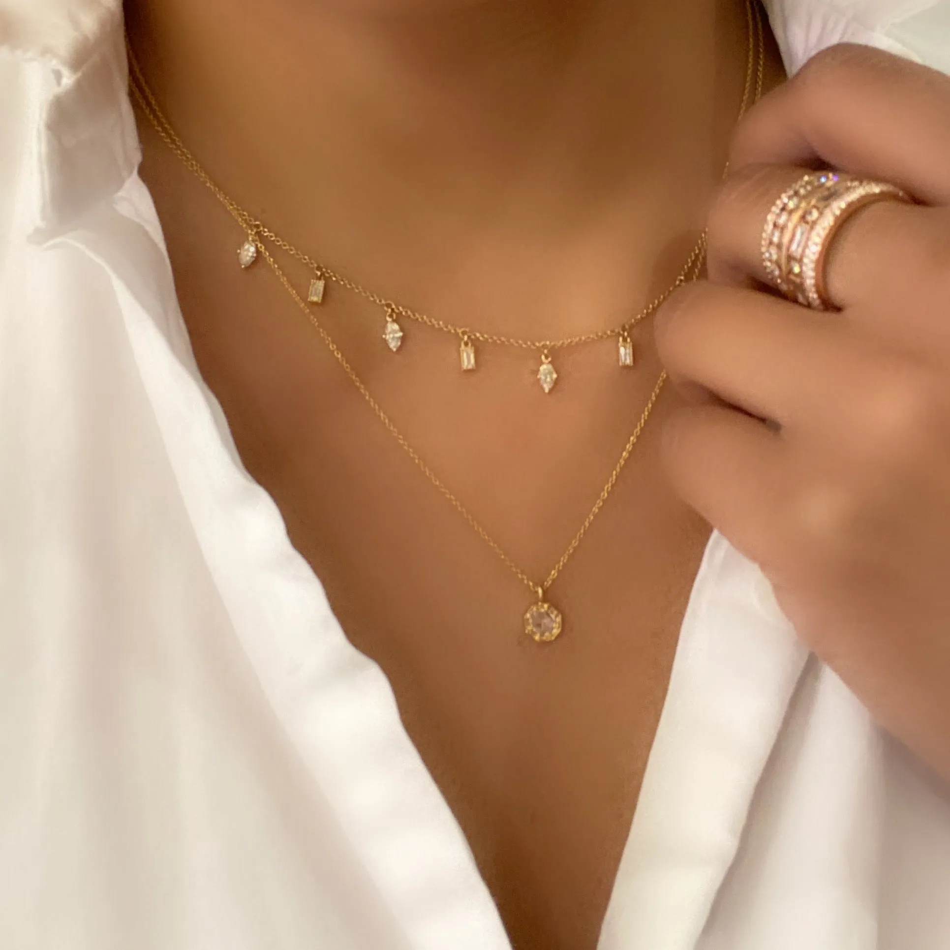 Florence White Diamond Necklace