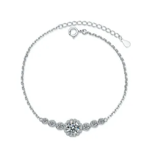 Flourishing Star Size Stone Moissanite Bracelet