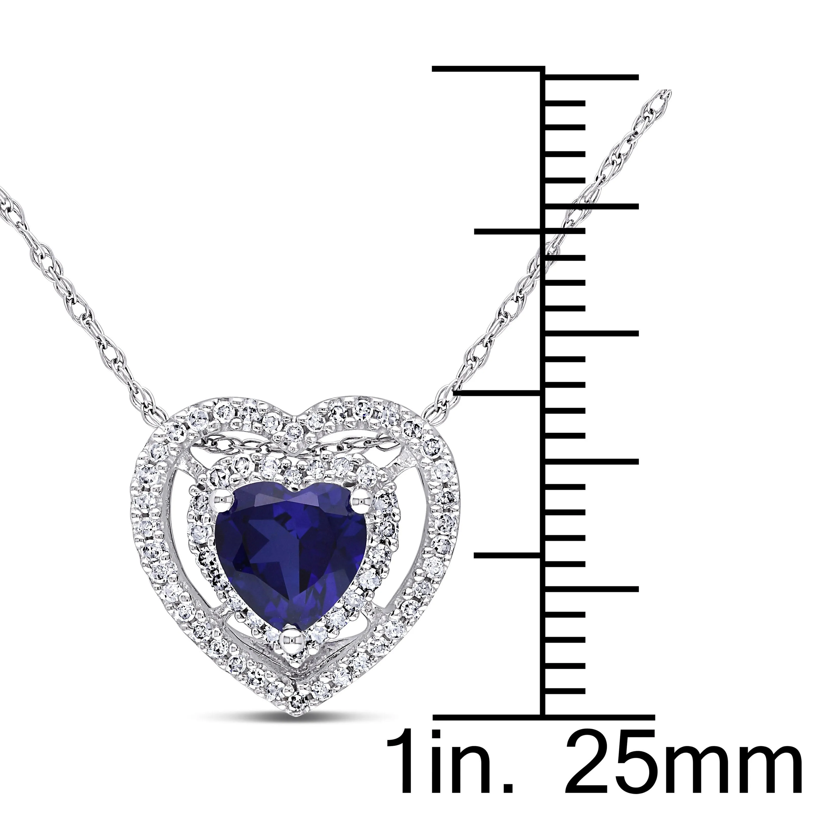 Gemstone Heart Halo Pendant