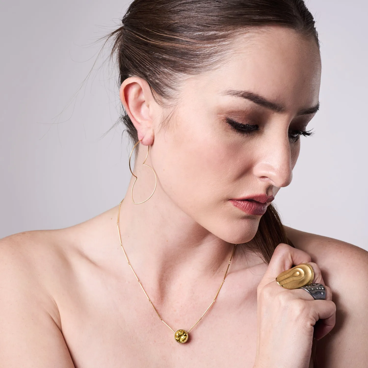 Geometric Gold Wire Earrings