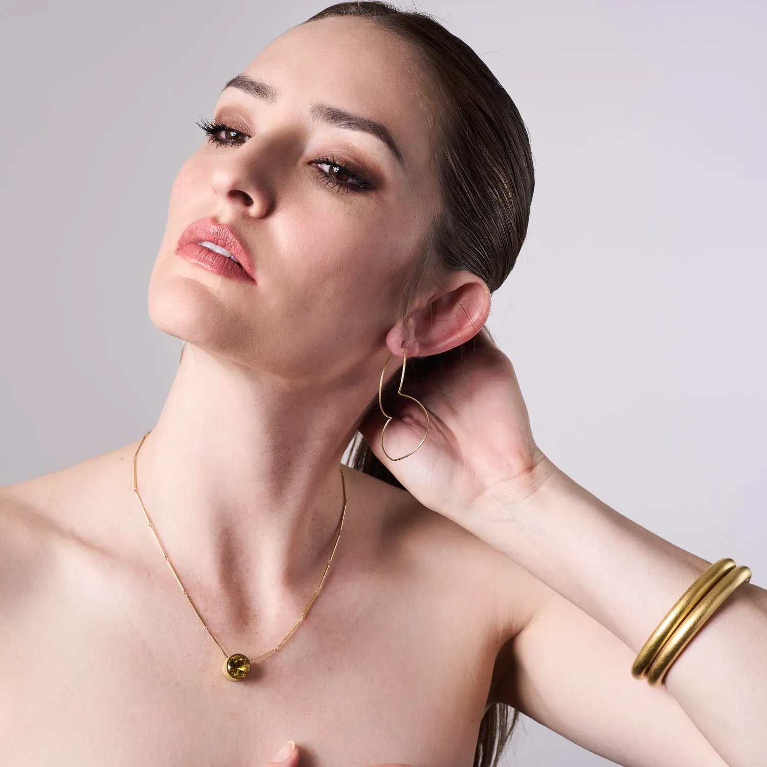 Geometric Gold Wire Earrings