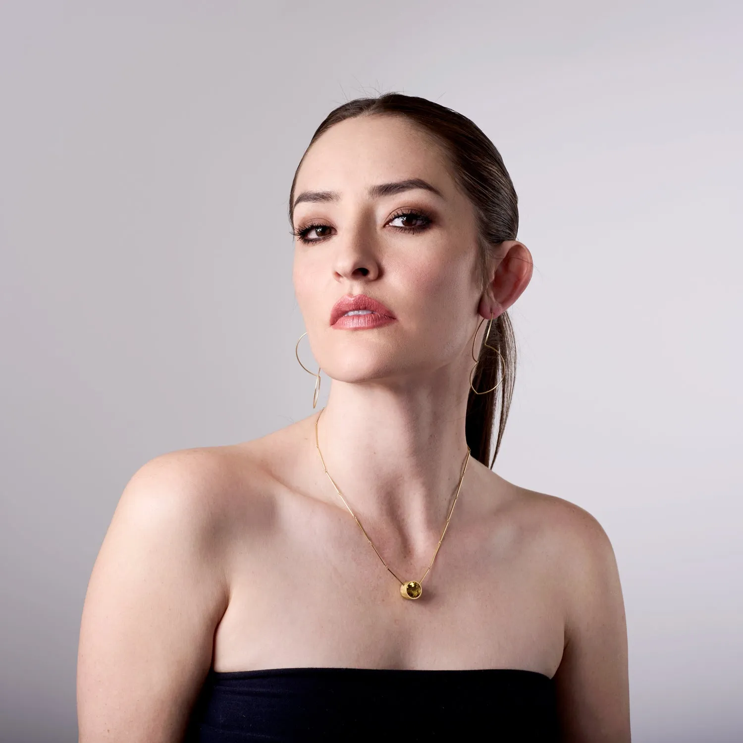 Geometric Gold Wire Earrings