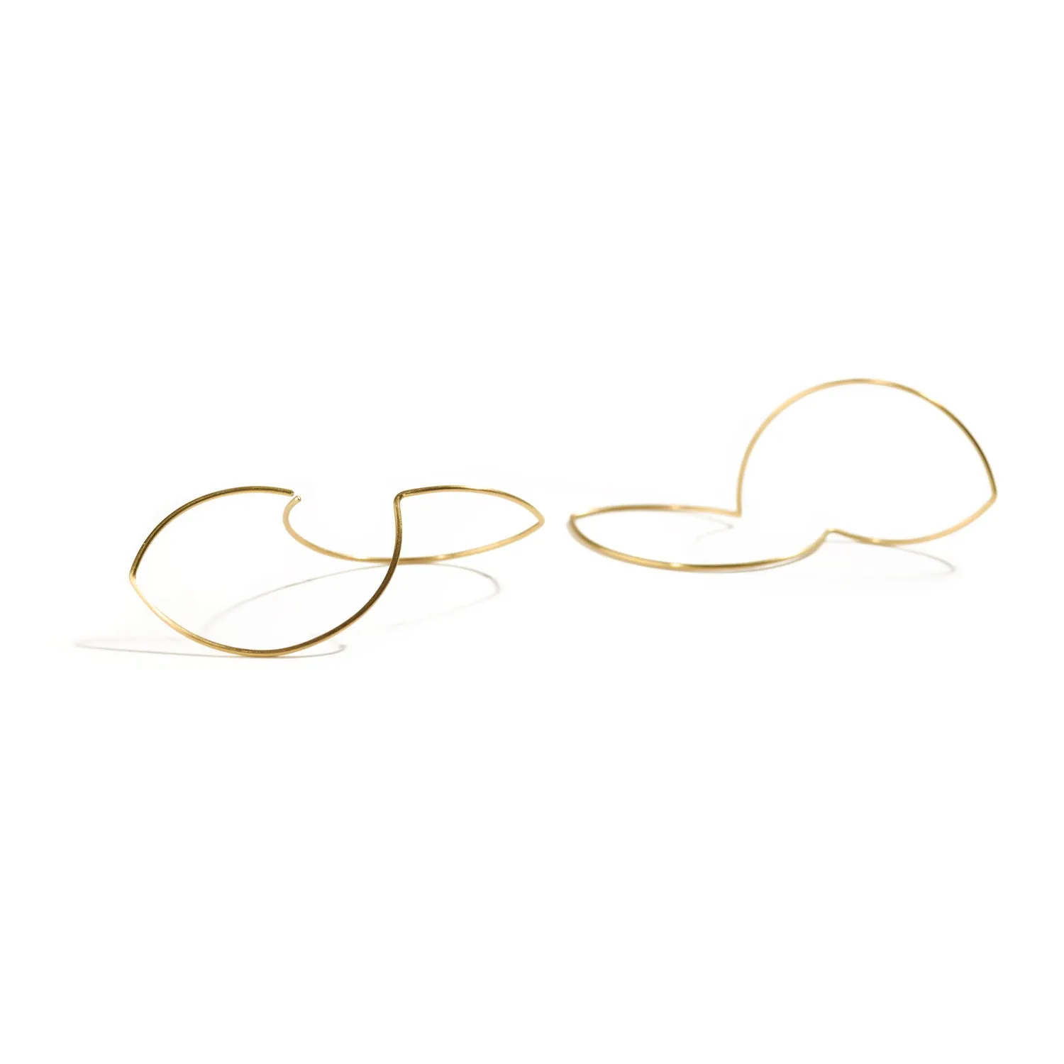 Geometric Gold Wire Earrings