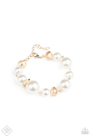 Glamour Gamble Gold Paparazzi Bracelet