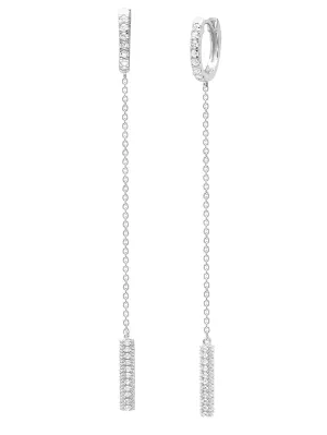 GLOW DROP EARRINGS FINISHED IN PURE PLATINUM