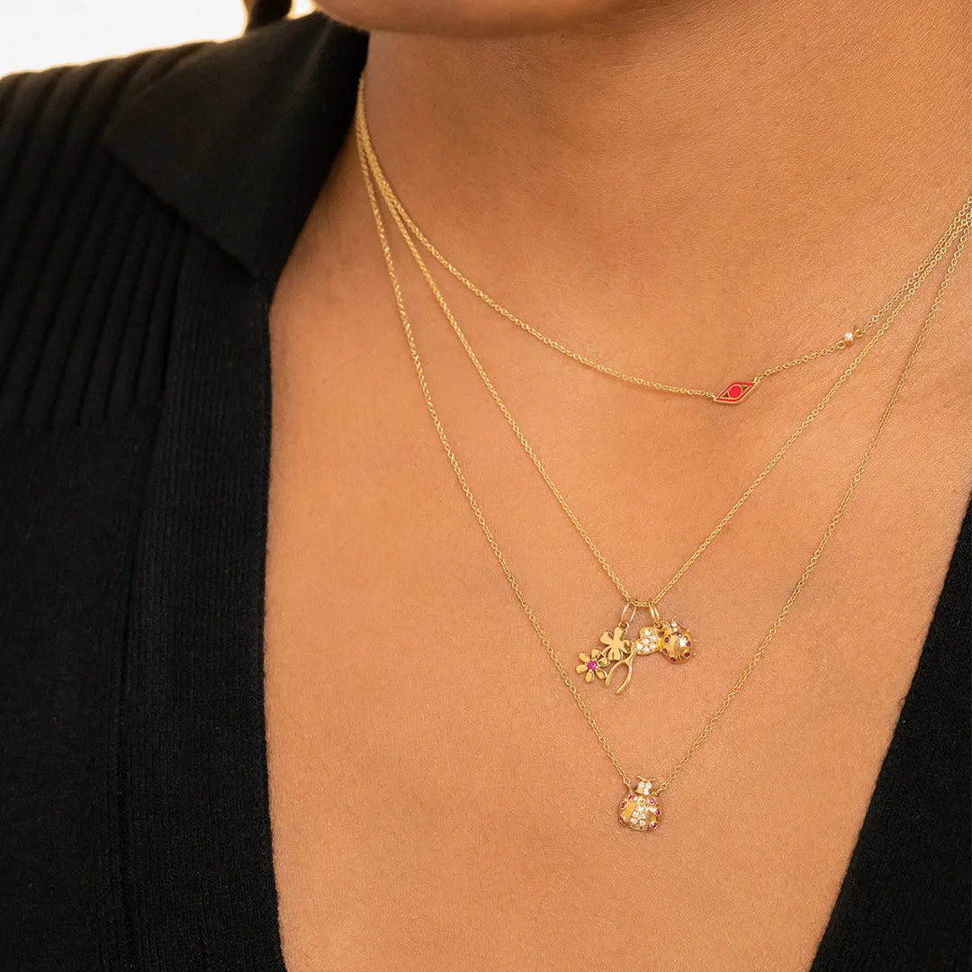 Gold & Diamond Love & Luck Charm