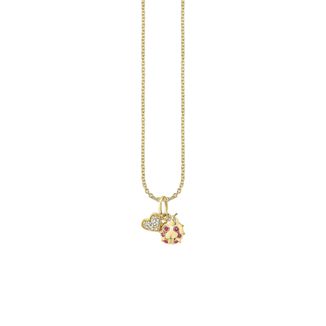 Gold & Diamond Love & Luck Charm