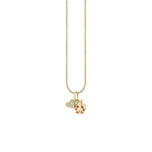 Gold & Diamond Love & Luck Charm