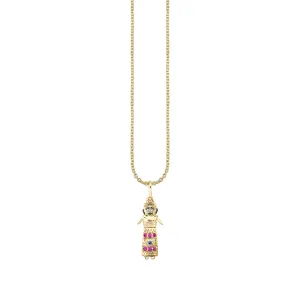 Gold & Ruby Tiny Evelin Doll Charm