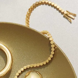 Gold Circle Tennis Bracelet